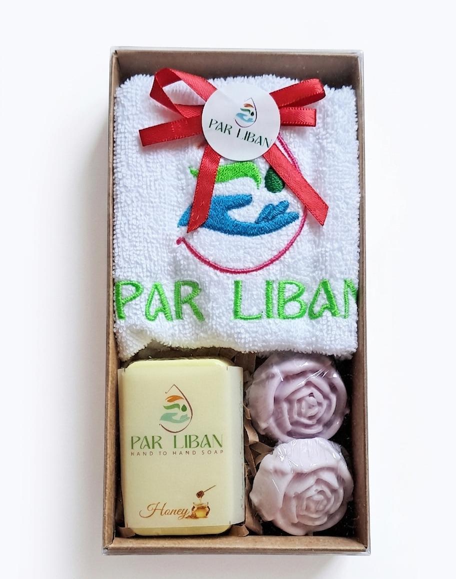 Towel & Soap Gift Box | Embroidered Towel & Scented Soaps